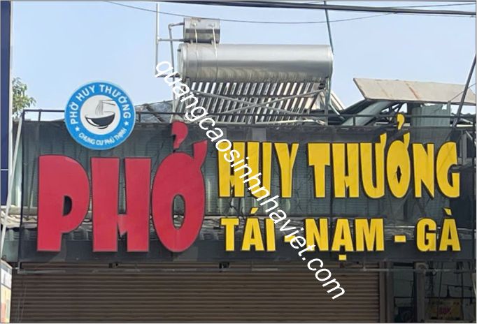bảng hiệu chữ nổi mica quán huy thưởng Long Hưng
